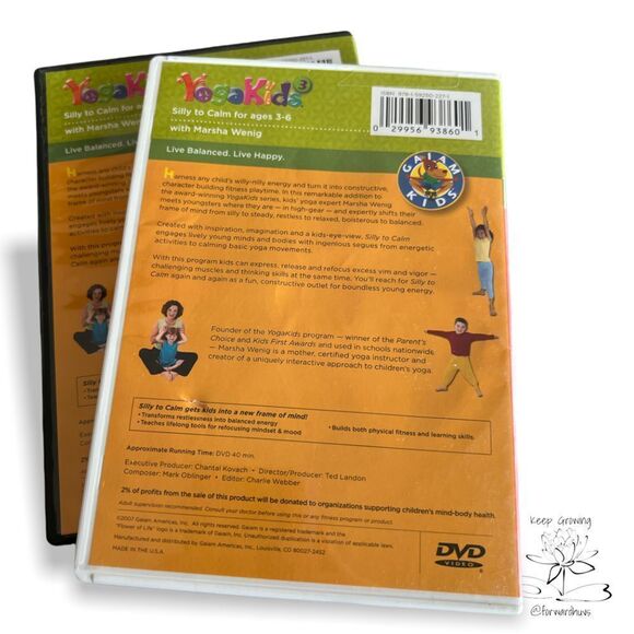 Bundle Sale 3 for $15 | Gaiam Kids: Yogakids (DVD, 2007) | Kids Silly to Calm D - Picture 5 of 6